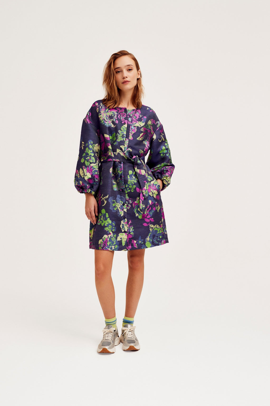 Jurken lange mouw multicolor CKS