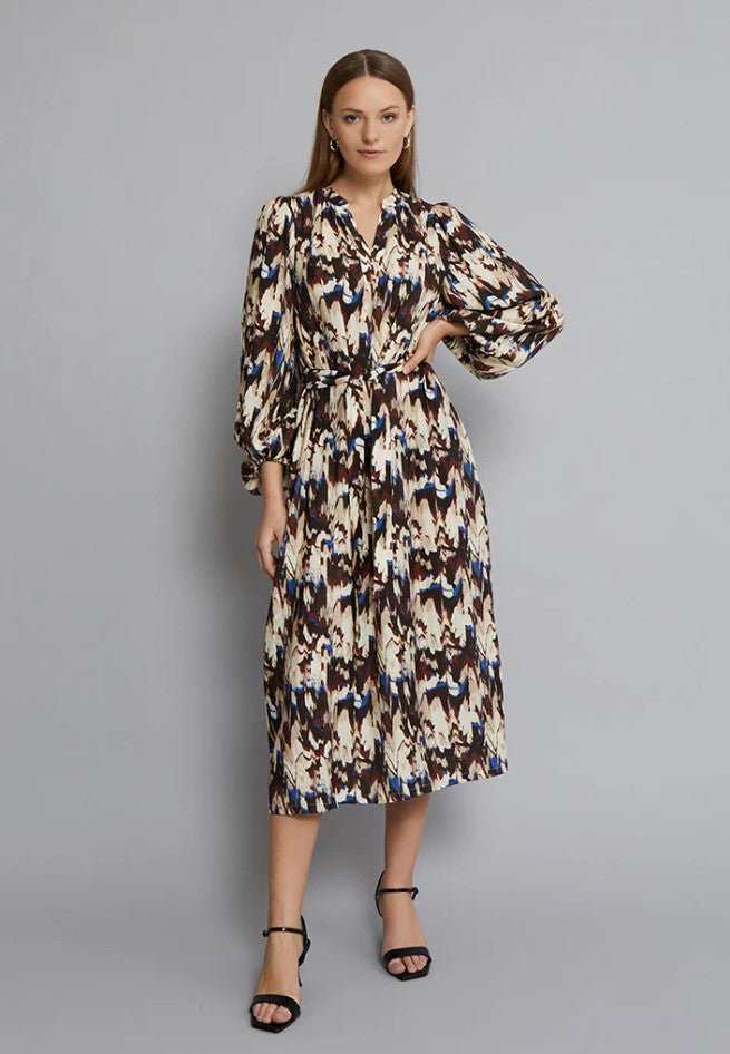 Jurken lange mouw multicolor Minus