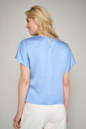 Blouses korte mouw blauw Marie Méro