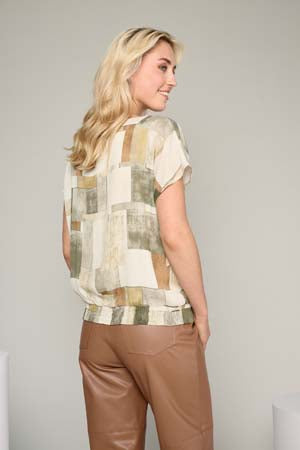 Blouses korte mouw groen Marie Méro