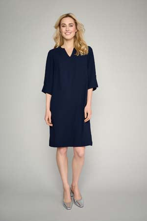 Jurken korte mouw navy Marie Méro