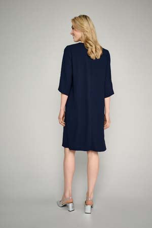 Jurken korte mouw navy Marie Méro