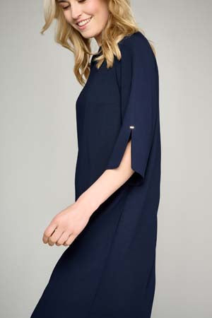 Jurken korte mouw navy Marie Méro