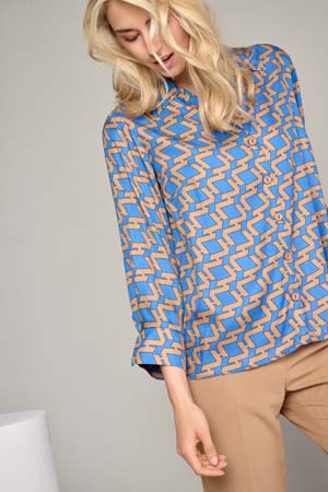 Blouses lange mouw blauw Marie Méro