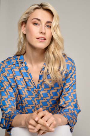 Blouses lange mouw blauw Marie Méro