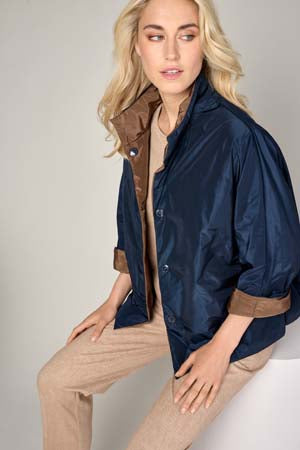 Poncho's navy Marie Méro