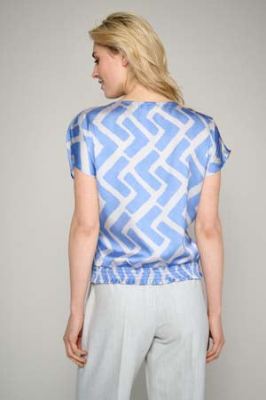 Blouses korte mouw blauw Marie Méro
