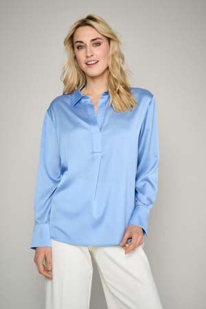 Blouses lange mouw blauw Marie Méro
