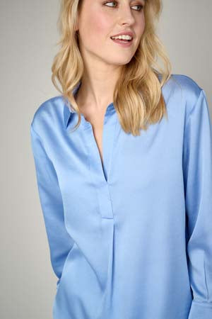 Blouses lange mouw blauw Marie Méro