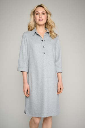 Jurken lange mouw grijs Marie Méro