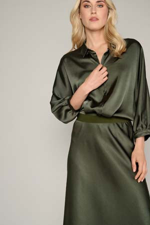 Blouses lange mouw groen Marie Méro