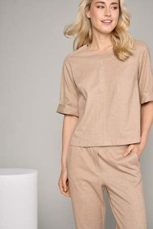 Blouses korte mouw bruin Marie Méro