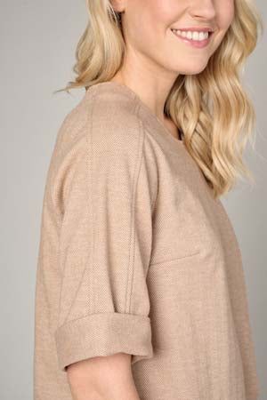 Blouses korte mouw bruin Marie Méro