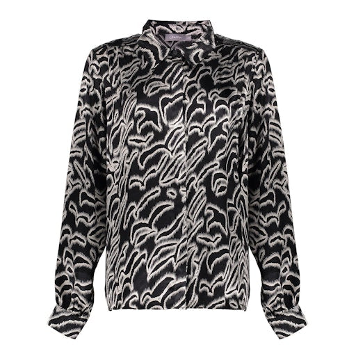 Blouses lange mouw zwart Geisha