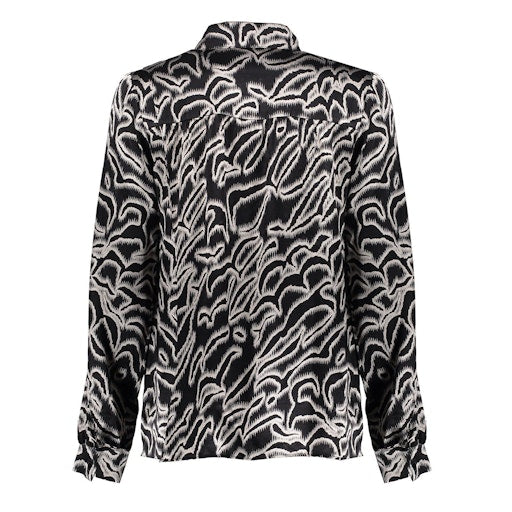 Blouses lange mouw zwart Geisha