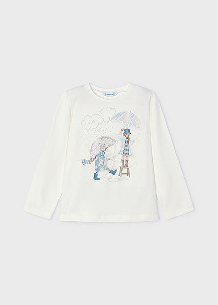 T-shirts lange mouw wit Mayoral