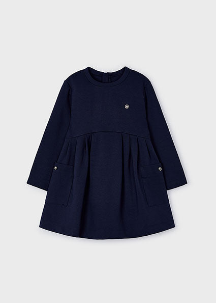 Jurken lange mouw navy Mayoral