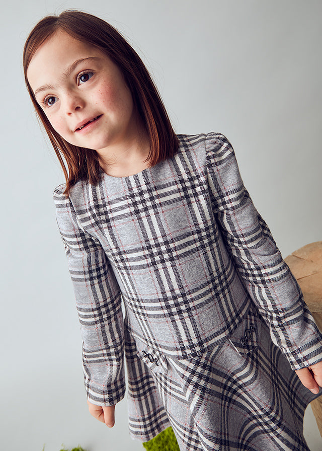 Jurken lange mouw grijs Mayoral