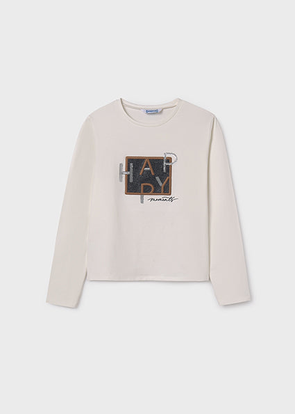 T-shirts lange mouw beige Mayoral