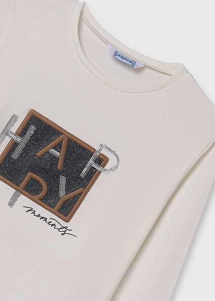 T-shirts lange mouw beige Mayoral
