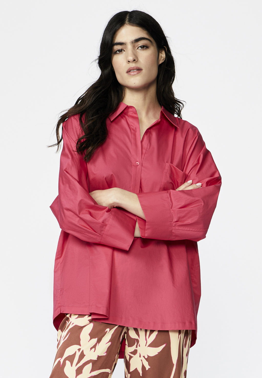 Blouses lange mouw roze Xandres