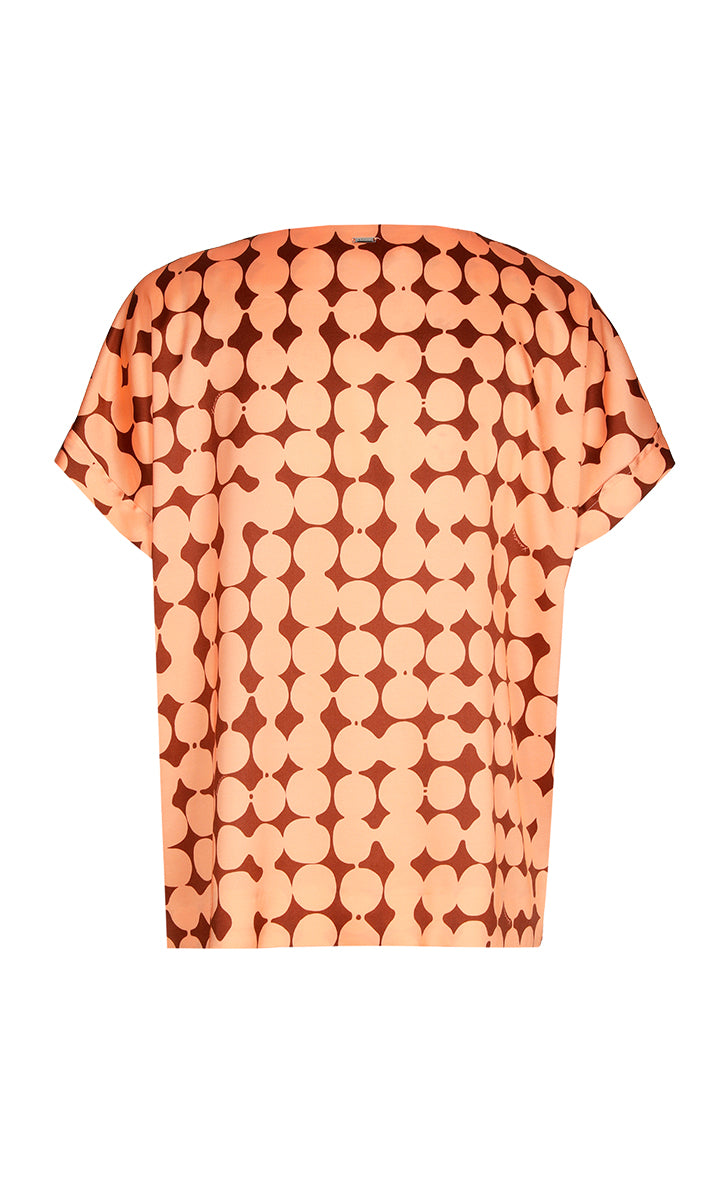 Blouses korte mouw oranje Xandres