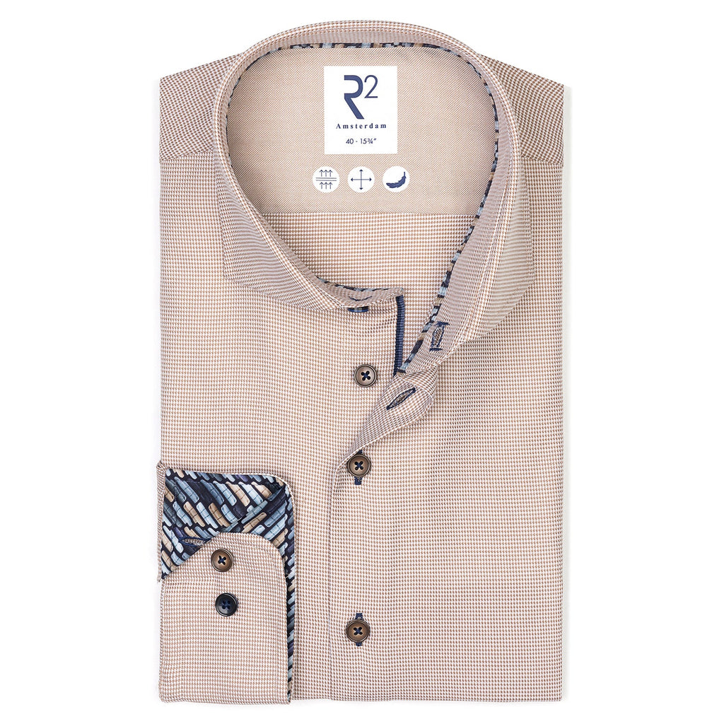 Hemden lange mouw beige R2 Amsterdam