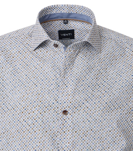 Hemden lange mouw bruin VENTI