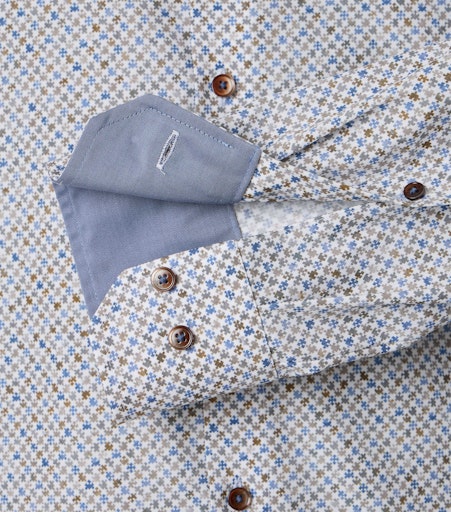 Hemden lange mouw bruin VENTI