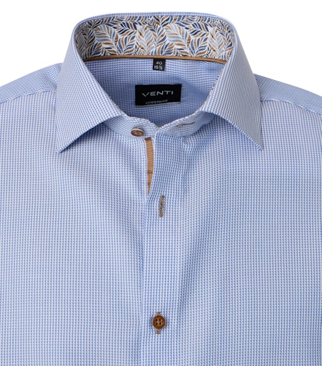 Hemden lange mouw blauw VENTI