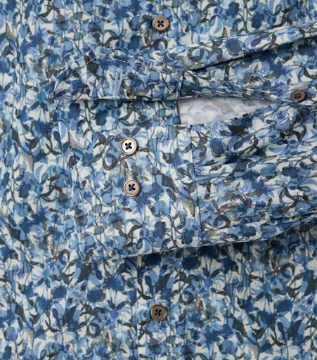 Hemden lange mouw blauw VENTI