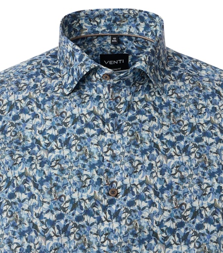 Hemden lange mouw blauw VENTI