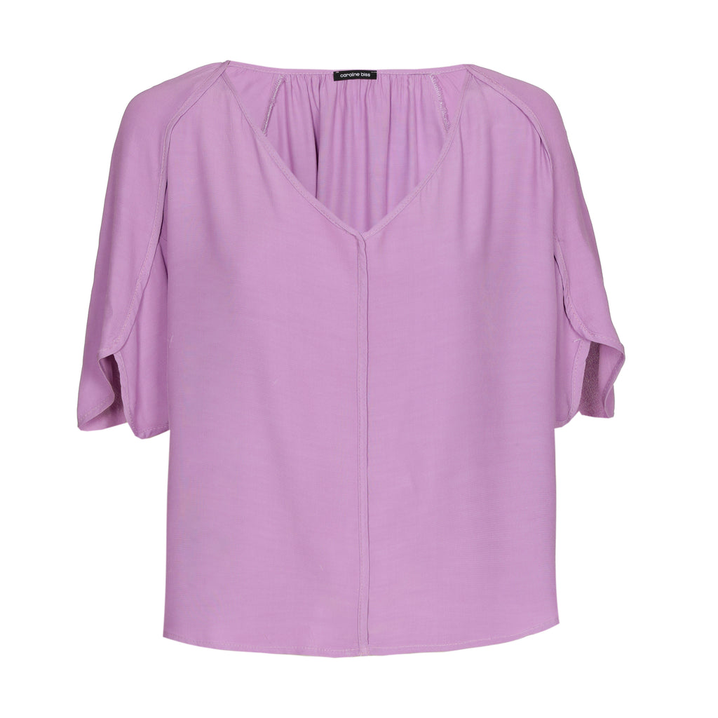 Blouses korte mouw paars Caroline Biss