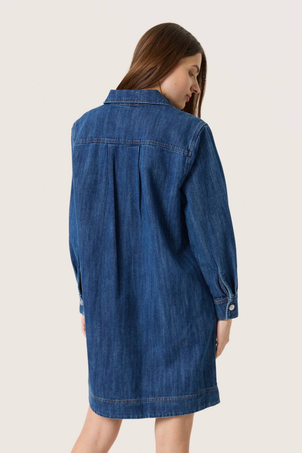 Jurken lange mouw blauw Soaked In Luxury