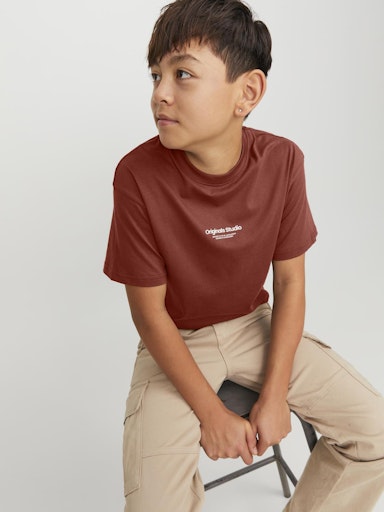 T-shirts korte mouw bruin JACK & JONES JUNIOR