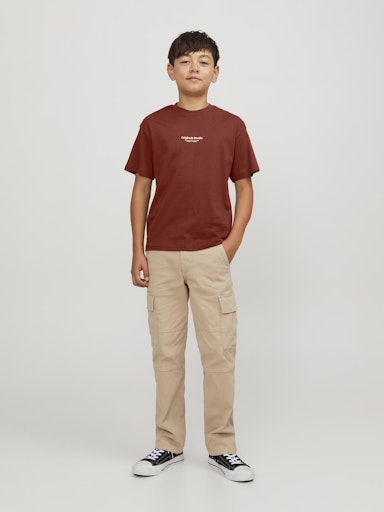 T-shirts korte mouw bruin JACK & JONES JUNIOR