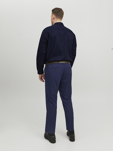 Hemden lange mouw navy JACK & JONES PLUS