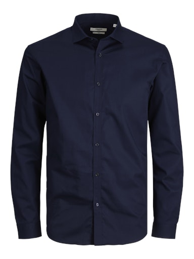 Hemden lange mouw navy JACK & JONES PLUS