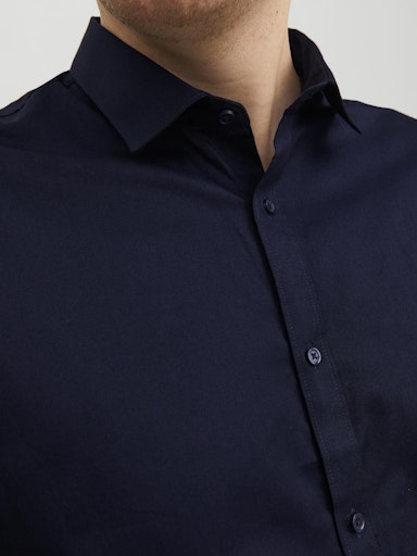 Hemden lange mouw navy JACK & JONES PLUS