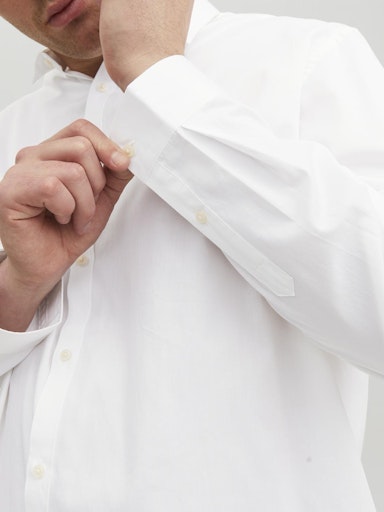 Hemden lange mouw wit JACK & JONES PLUS