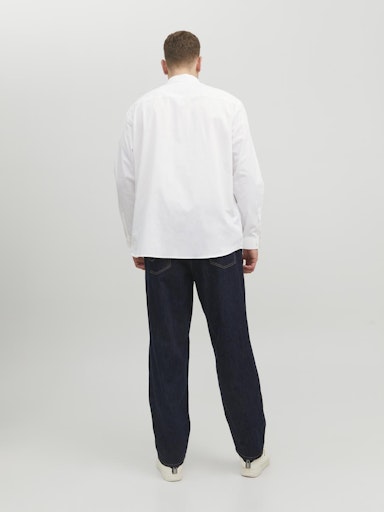 Hemden lange mouw wit JACK & JONES PLUS