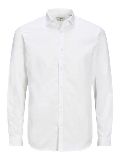 Hemden lange mouw wit JACK & JONES PLUS