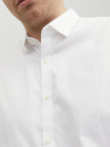 Hemden lange mouw wit JACK & JONES PLUS