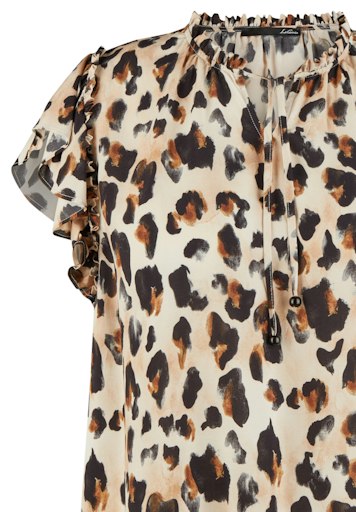 Blouses korte mouw beige LeComte