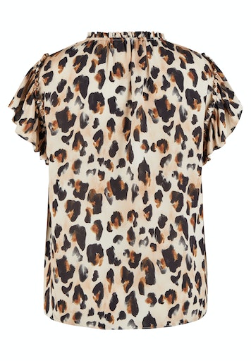 Blouses korte mouw beige LeComte