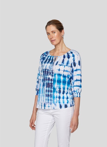 Blouses lange mouw navy Rabe