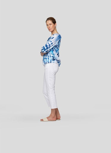 Blouses lange mouw navy Rabe
