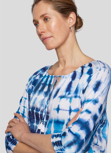 Blouses lange mouw navy Rabe