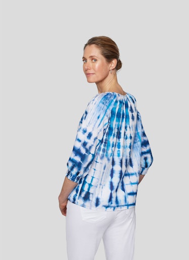 Blouses lange mouw navy Rabe
