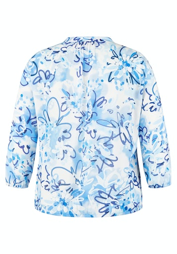 Blouses lange mouw blauw Rabe